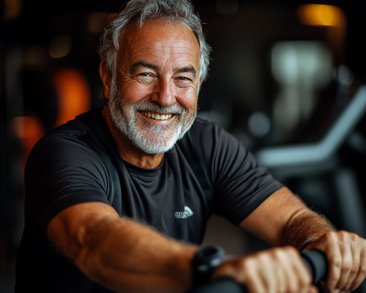 Група старших людей на тренуванні